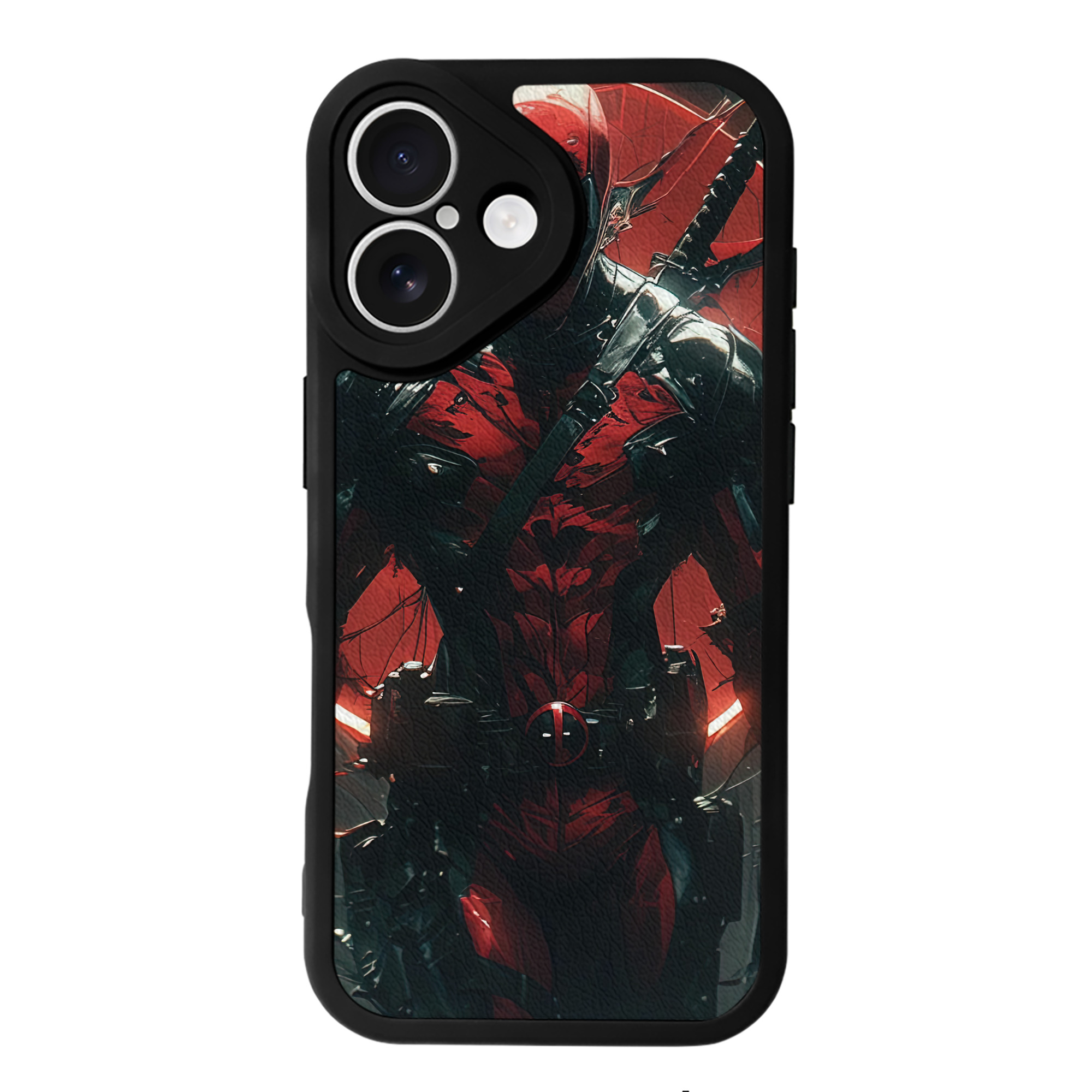 （画像用） Deadpool デッドプール 【iPhone 16シリーズ対応】シリコンスマホケース（レザー調） 材質：シリコン